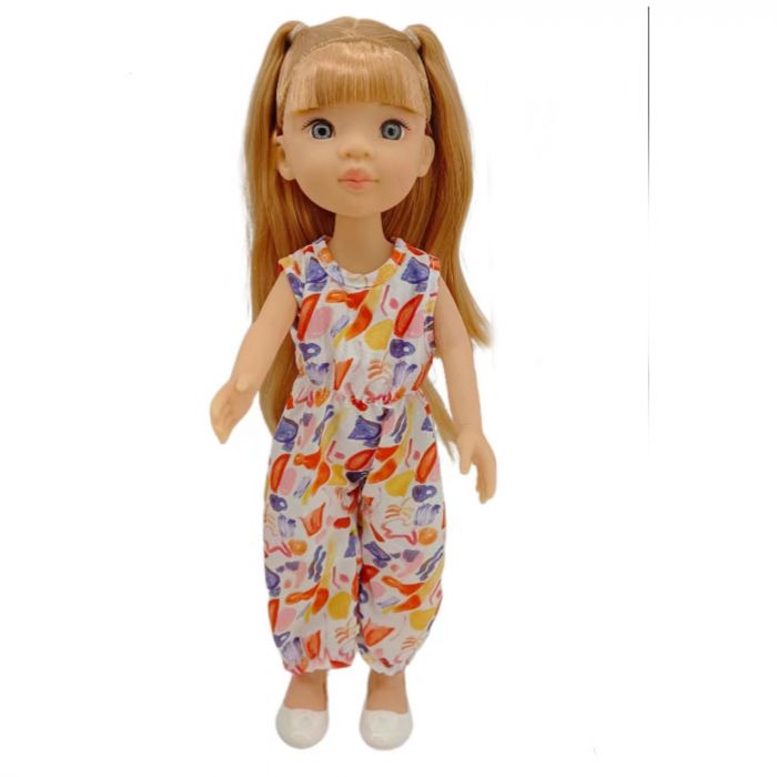 Дитяча іграшка лялька пупс в комбінезоні, розмір 33см LS1350-5 LS