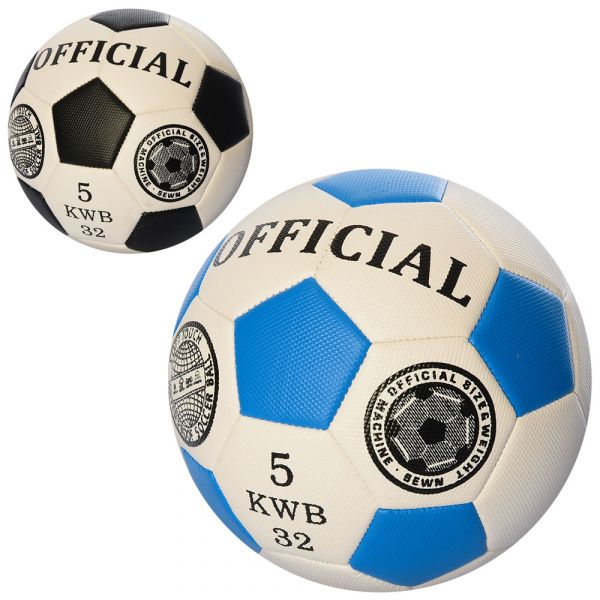 М'яч футбольний розмір 5, матеріал поверхні ПУ, вага 400-420 г, арт EN-3220, 2 кольори в асортименті