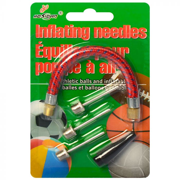 Голка та насадка для м'ячів MS 1784 набір голка 3шт,насадка, гнучкий шланг, лист, 9-14-1 см.
