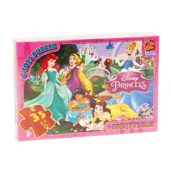 Пазли для дітей ТМ G-Toys із серії Принцеси Дісней, 35 елементів