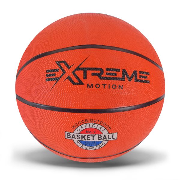 М'яч баскетбольний розмір №7 матеріал поверхні гума вага 500 грамiв BB2401 Extreme motion, 1 колір