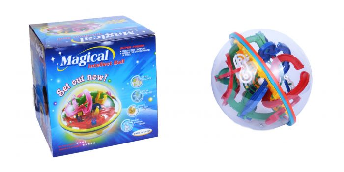 Дитяча іграшка головоломка магiчний шар з 3D лабіринтом, діаметр 17 см, 927A