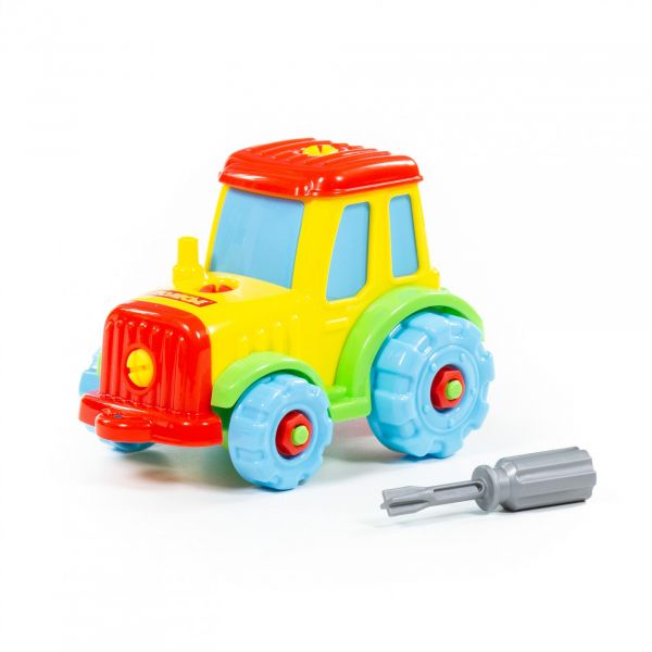 Дитяча іграшка конструктор трактор з інструментами 20 елементів в пакеті 77769