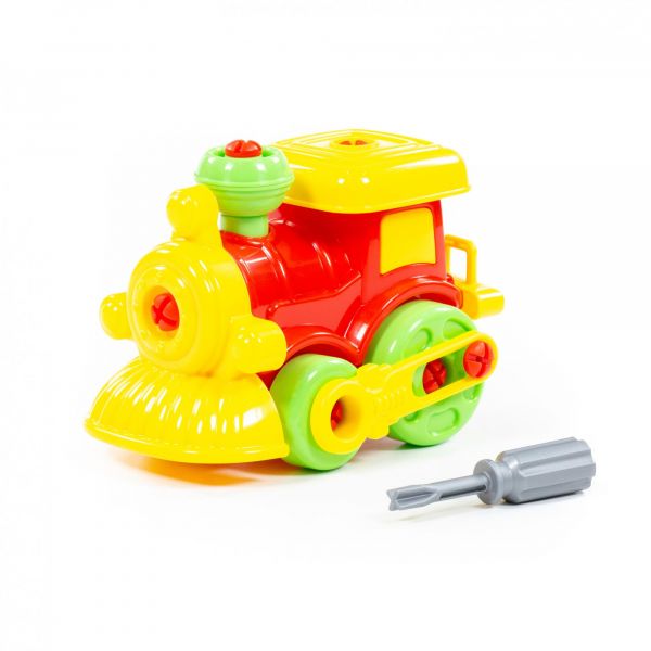 Дитяча іграшка конструктор паровозик з інструментами 25 елементів в пакеті 77134