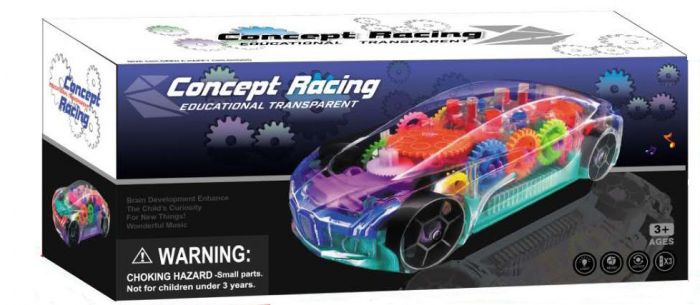 Дитяча іграшка машинка прозорий корпус світло звук SHANTOU YISHENG XY.388