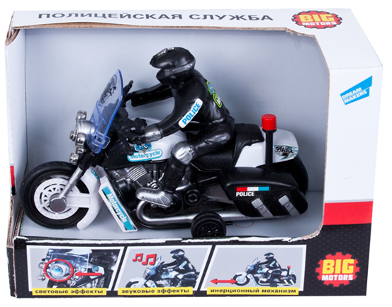 Дитяча іграшка поліцейський мотоцикл BIG MOTORS 9968-1A звітло звук