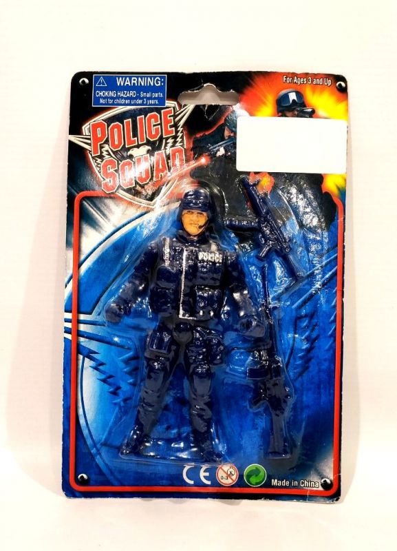 Дитяча іграшка фігурка поліцейський спецназ 13 см у синій уніформі в асс. 4 види 94427 SUNJADE
