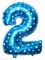 Кулька цифра 2 надувна фольгована синя, 65-75 см, ціна за 1шт Кулька цифра 2 надувна фольгована синя, 65-75 см, ціна за 1шт