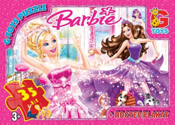 Пазли ТМ "G-Toys" із серії "Barbie", 35 елементів