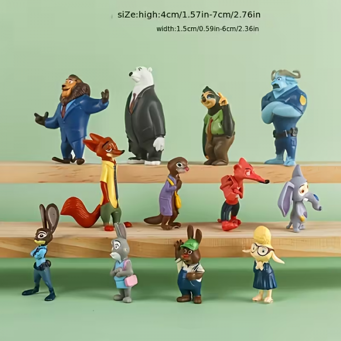 Дитяча іграшка фігурка герой мультфільма Зоотрополіс (Zootopia, Zootropolis) набір 12 шт (4184) ціна за набір