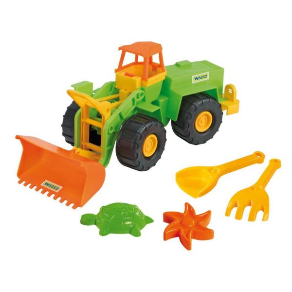 Дитяча іграшка трактор екскаватор з набором для піску 5 елементів 39644 Тигрес