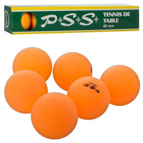М'ячик кулька для настільного тенісу набір 6 шт MS 2202, 40 мм, кор., 24-4-4 см.