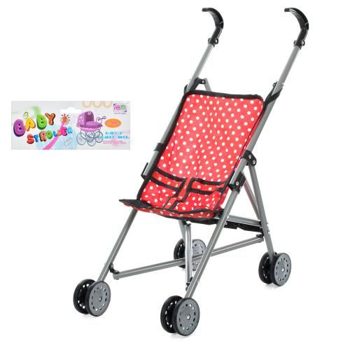 Дитяча іграшка візок коляска для ляльки CS7617-1 металевий, тростина, розмір 48-23,5-44 см