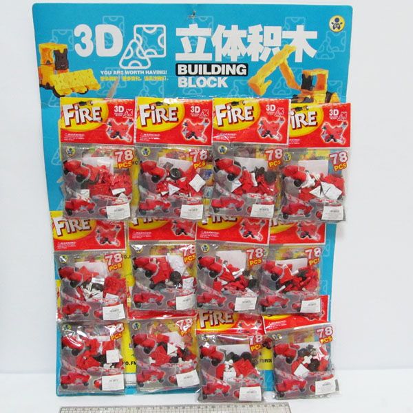 1355 Конструктор пластик 3D "Пожежна бригада" 78д