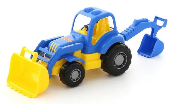 Дитяча іграшка трактор бульдозер з ковшем (екскаватор) 44785 Polesie tractor toy відео в описі 