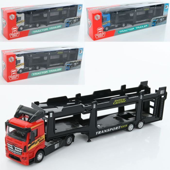 Дитяча іграшка машинка трейлер M7128  гумові колеса 26см