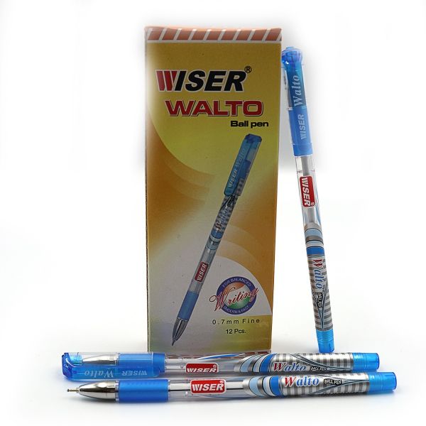 Ручка масляна Wiser Walto 0,7мм з грипом синя walto-BL