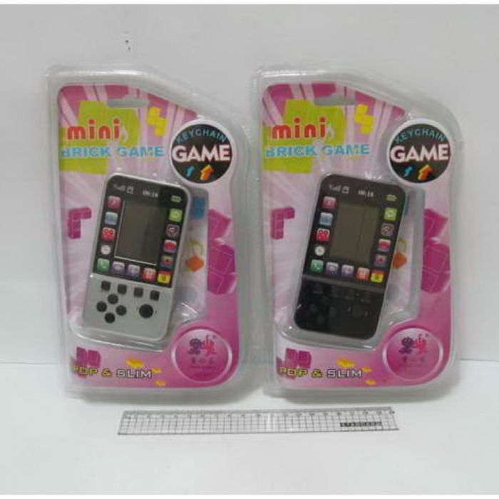 Дитяча іграшка тетріс 11,5*6*1,5см Mini brick game чорний 7662