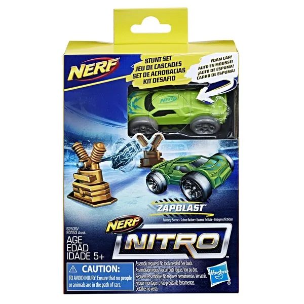 Дитячий ігровий набір Hasbro Nerf Nitro Zapblast перешкода і зелена машинка (E2539)
