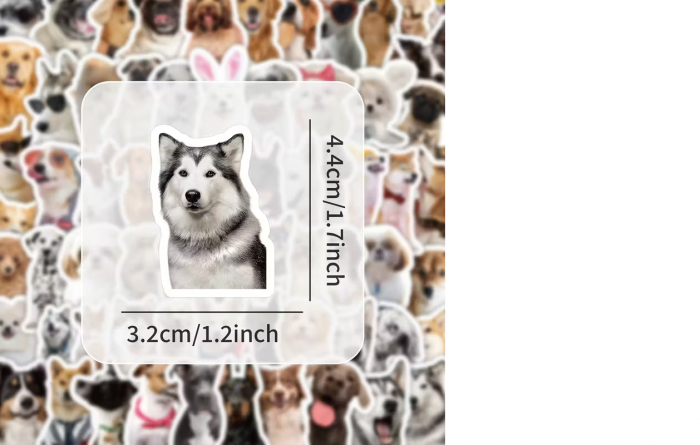 Дитяча іграшка наліпки веселі песики набір 100 шт (3999) ціна за набір