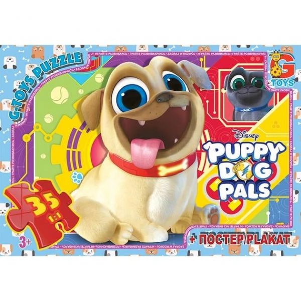 Пазли ТМ G-Toys із серії Веселі мопси Puppy Dog Pals 35 ел MD400