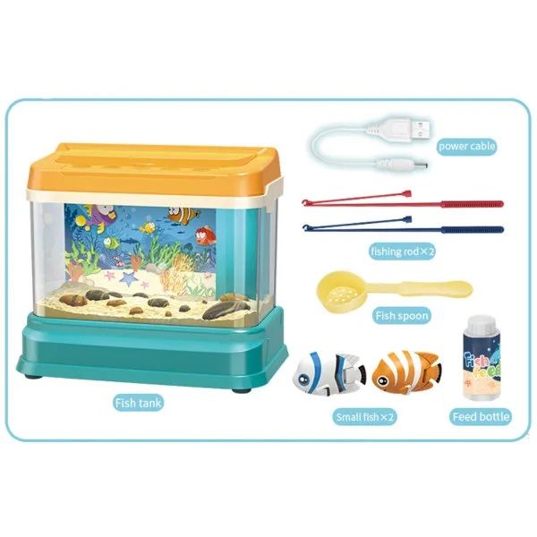 Дитяча іграшка риболовля (рибалка) CY-7077B CY набір акваріум, вудки і рибки (відео в описі)