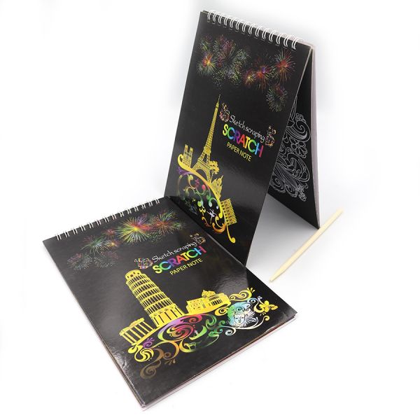 Скретчбук на спірали Europe P10,14*20CM, 20-0915-WH, mix2 (відео в описі)