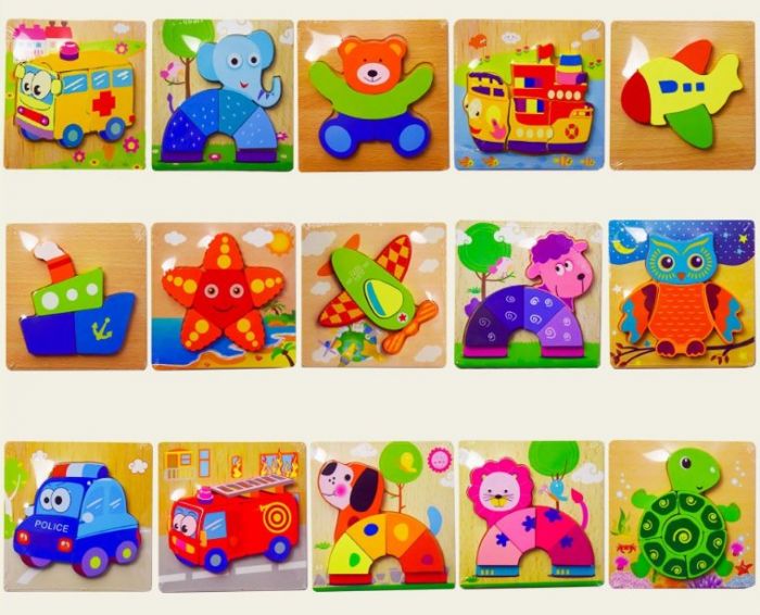 Дитяча іграшка розвиваюча вкладиші дерев'яні GM1710201 мікс видів, плівка 14,8*1,2*14,8 см