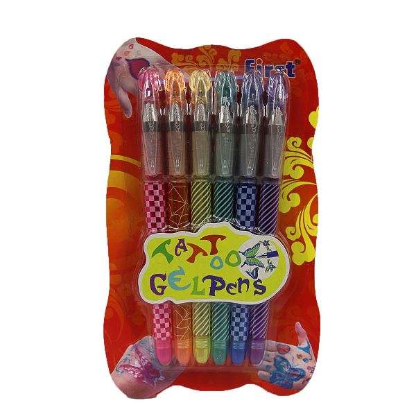 Набір гелевих ручок для тату 6 кольорів Tatoo 89G 310-6