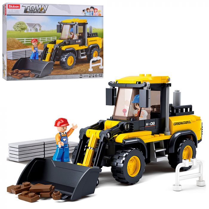 Дитяча іграшка конструктор трактор бульдозер SLUBAN M38-B0538 серія місто, фігурки, 212 деталей