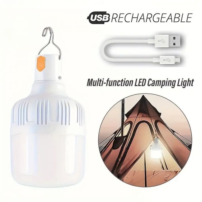 Лампа світильник Camping Lamp USB працює від вбудованого акумулятора (10,4*5,5 см) 46542