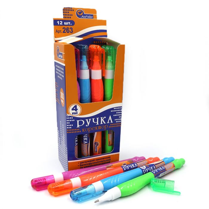 Коректор-ручка мет.нак. "Josef Otten" 4 ml колір корпусу асорті арт. 263