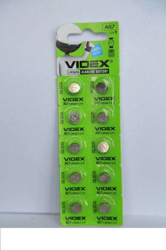 Батар часов Videx AG7/LR927 BLISTER CARD 10 pcs