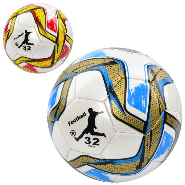 М'яч футбольний розмір №5 матеріал поверхні ПУ (PU) вага 400 - 420 грамiв  MS 3708 , 2 кольори