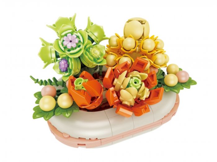 Дитяча іграшка конструктор квіти сукулент 331 деталь  JK2721 JAKI®