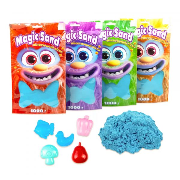 Дитячий кінетичний пісок Magic sand в пакеті 39404-3 блакитний, 1 кг