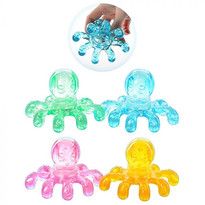 Масажер для тіла, восьминіг, 4 кольори, MS 0841, кул., 7-10,5-9 см