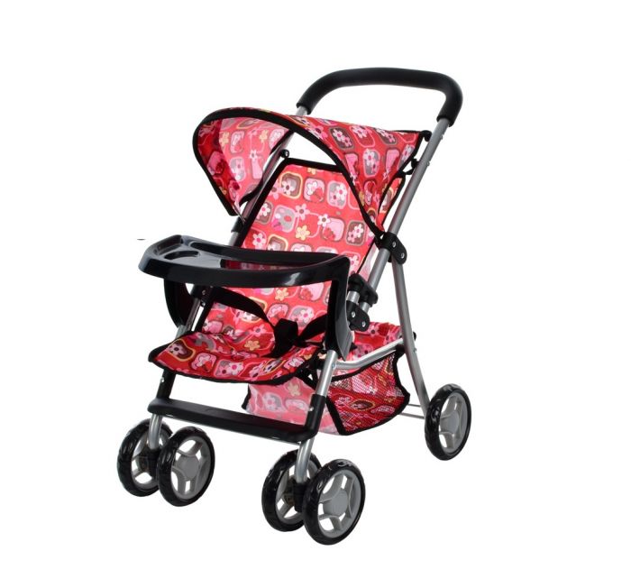 Дитяча іграшка візок коляска для ляльки пупса MELOGO 9304(2) BWT/ 025 (розмальовка квітка)