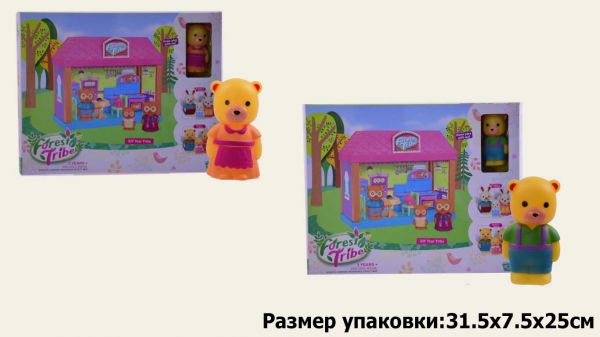 Дитячий іграшковий набір будиночок (кухня) та ведмежатко 60235 серія лісові жителі, акційна пропозиція