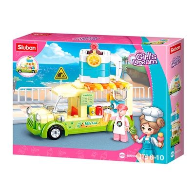 Дитяча іграшка конструктор Girls Dream: трек з напоями 174 деталі SLUBAN M38-B0993C