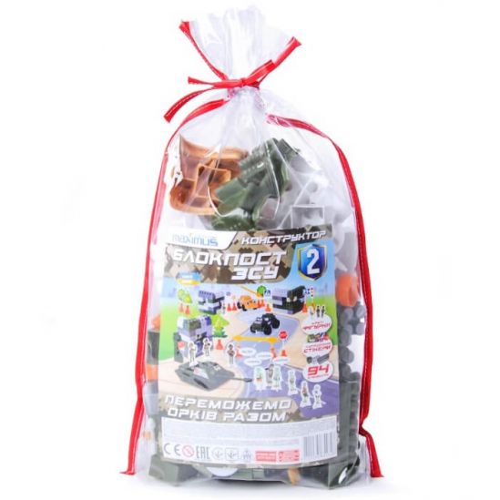 Дитяча іграшка конструктор Блокпост ЗСУ 2, 94 елементи MAXIMUS 5482