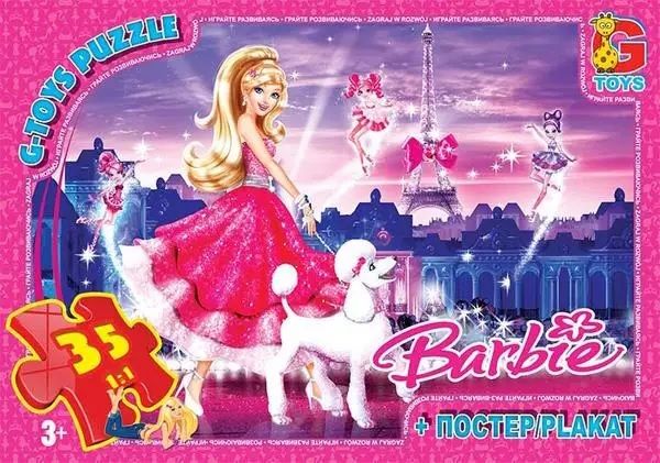 Пазли для дітей ТМ "G-Toys" із серії Барбі (Barbie) 35 елементів BA029
