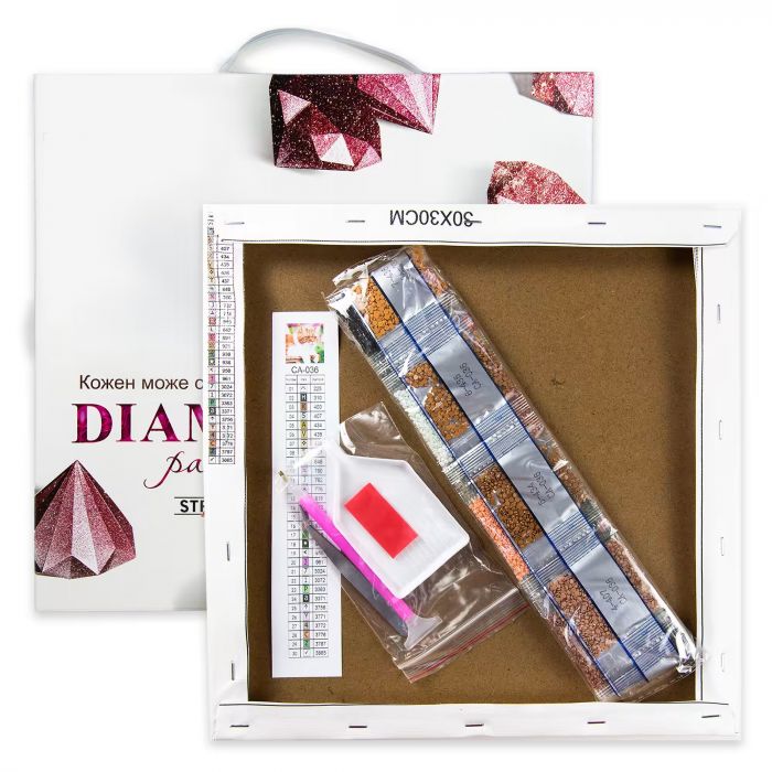 Набір для творчості алмазна вишивка картина мозаїка Ананас та кокос розміром 30х40 см HEG86032