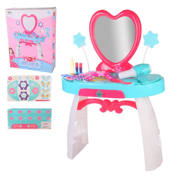 Дитяча іграшка для дівчинки трюмо туалетний столик арт. 8235 фен і аксесуари 