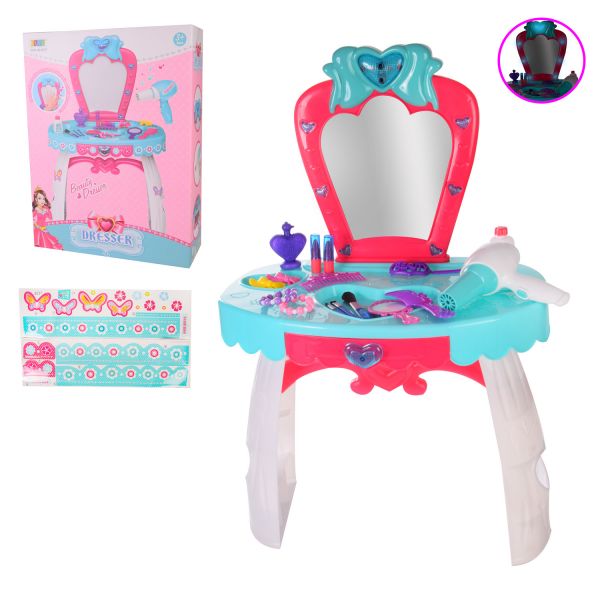 Дитяча іграшка для дівчинки трюмо туалетний столик арт. 8237, фен і аксесуари