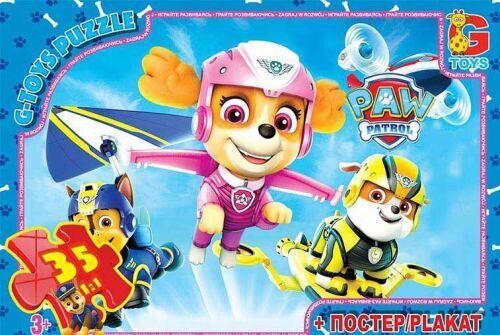 Пазли для дітей ТМ G-Toys із серії Paw Patrol (Цуценячий патруль), 35 елементів PW0834