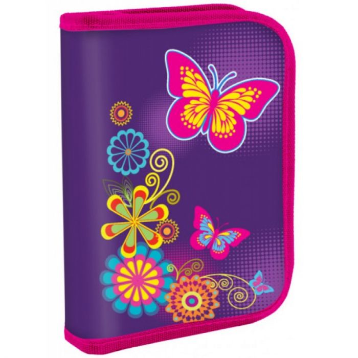 Шкільний пенал твердий одинарний з клапаном 531269 Little Gir