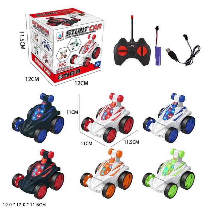 Дитяча іграшка машинка перевертиш радіокерування на акумуляторі, 9802D, 6 кольорів, коробка 12*12*11,5см