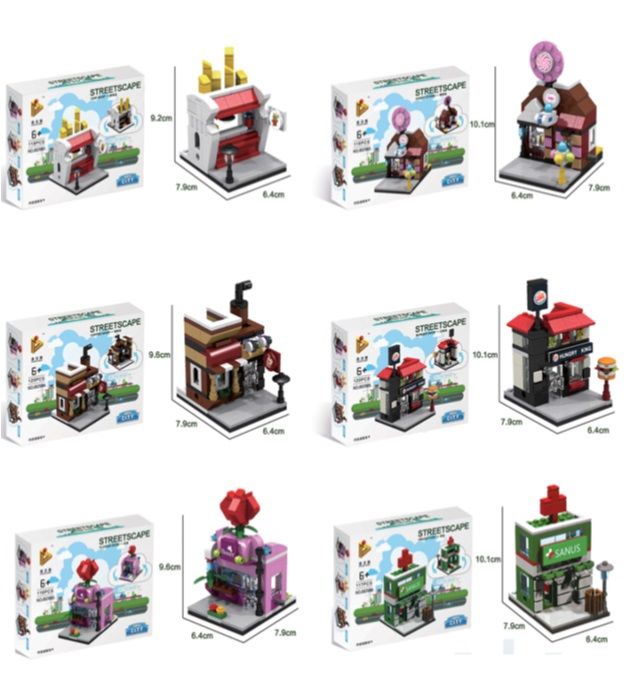 Дитяча іграшка конструктор 657001-657006, 6 видів, в кор.7*5*22см