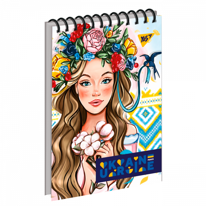 Зошит блокнот для записів YES А7/80 од.спіраль "Краса по-українськи" 151869